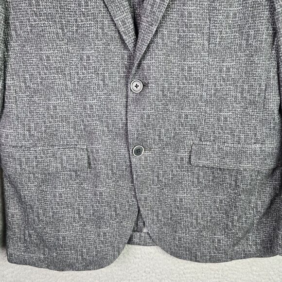 Penguin Mens Gray Blazer Two Button Double Vent Soft Smooth Feel 38R Medium - Picture 6 of 16